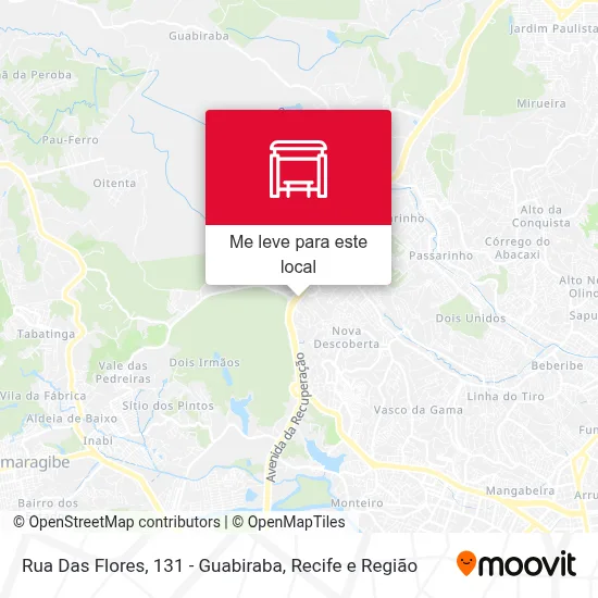 Rua Das Flores, 131 - Guabiraba mapa
