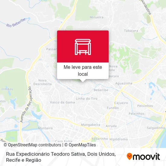 Rua Expedicionário Teodoro Sativa, Dois Unidos mapa
