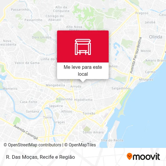 R. Das Moças mapa
