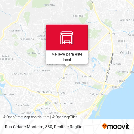 Rua Cidade Monteiro, 380 mapa