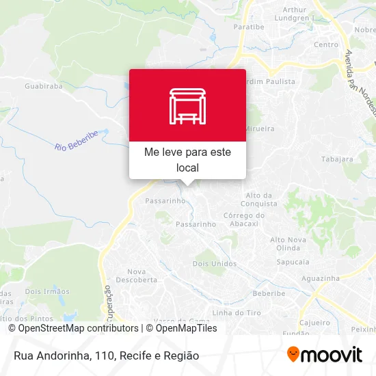 Rua Andorinha, 110 mapa