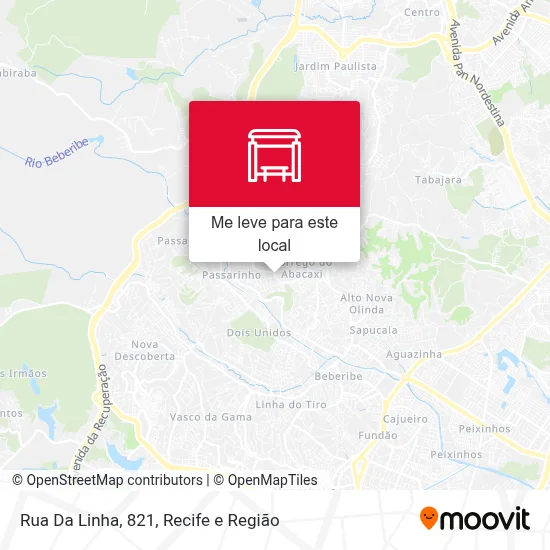 Rua Da Linha, 821 mapa