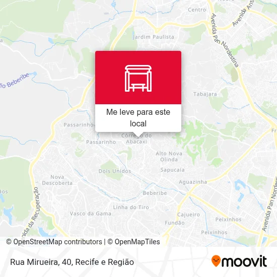 Rua Mirueira, 40 mapa
