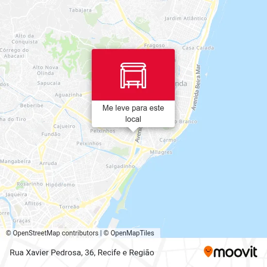 Rua Xavier Pedrosa, 36 mapa