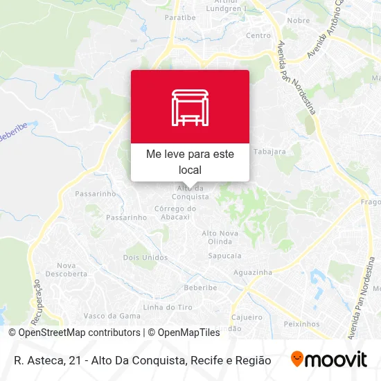 R. Asteca, 21 - Alto Da Conquista mapa