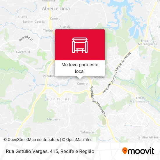 Rua Getúlio Vargas, 415 mapa