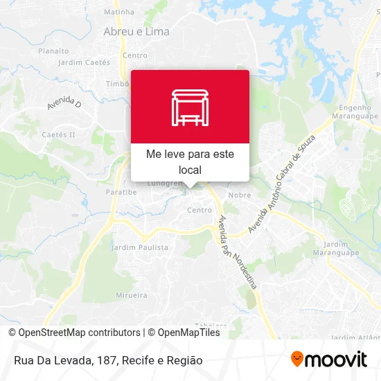 Rua Da Levada, 187 mapa