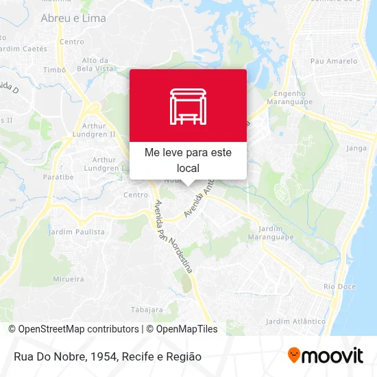 Rua Do Nobre, 1954 mapa
