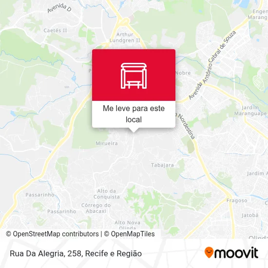 Rua Da Alegria, 258 mapa