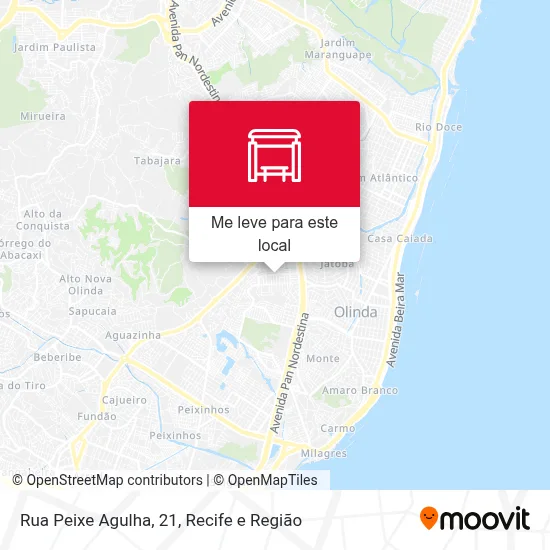 Rua Peixe Agulha, 21 mapa
