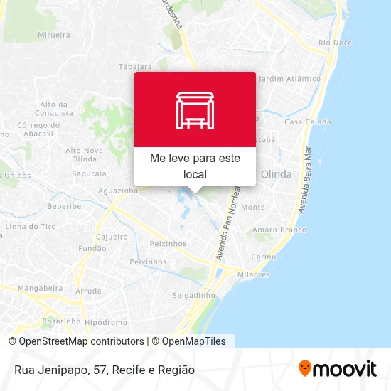 Rua Jenipapo, 57 mapa