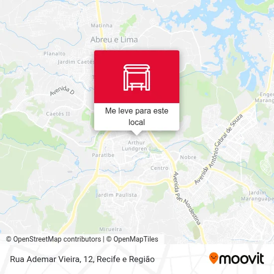Rua Ademar Vieira, 12 mapa