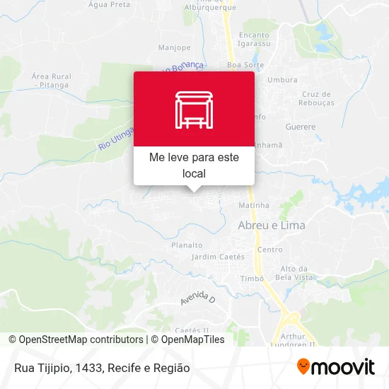 Rua Tijipio, 1433 mapa