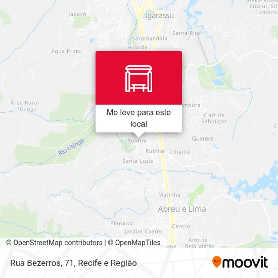 Rua Bezerros, 71 mapa