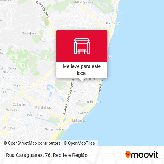 Rua Cataguases, 76 mapa