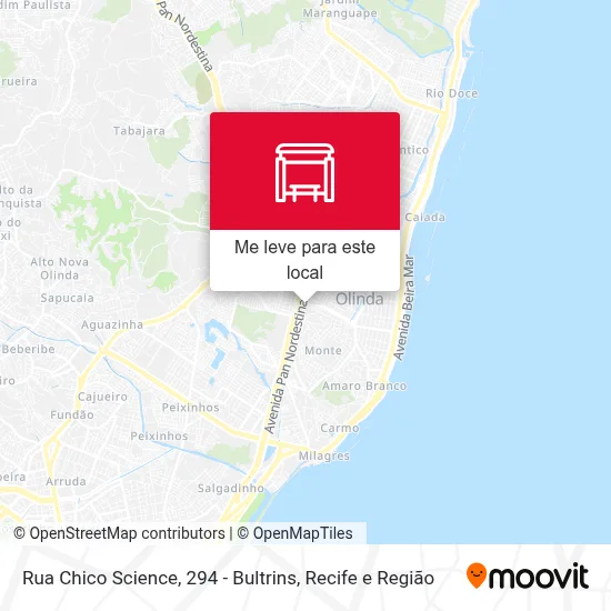 Rua Chico Science, 294 - Bultrins mapa