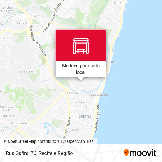 Rua Safira, 76 mapa