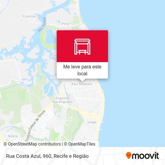 Rua Costa Azul, 960 mapa