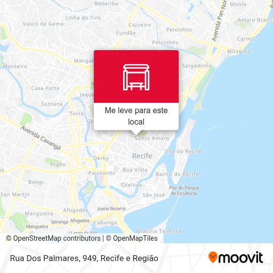 Rua Dos Palmares, 949 mapa