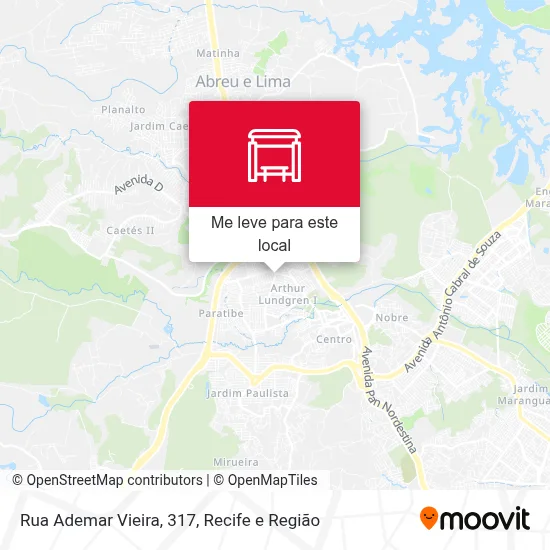 Rua Ademar Vieira, 317 mapa