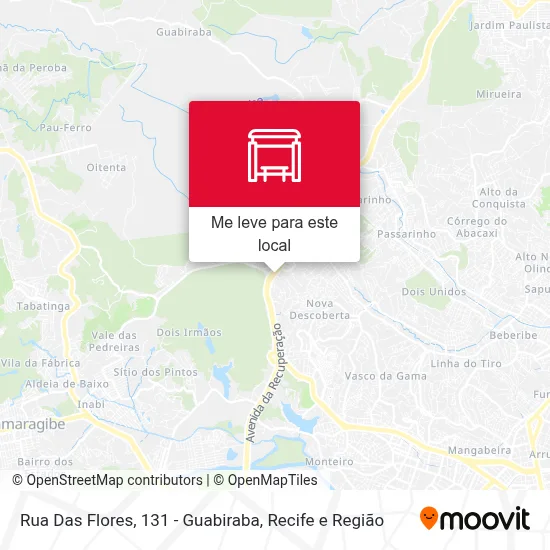 Rua Das Flores, 131 - Guabiraba mapa