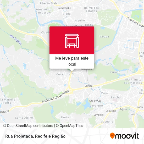 Rua Projetada mapa