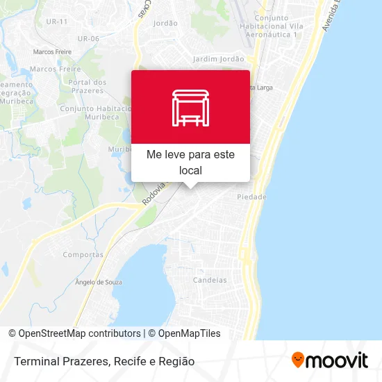 Terminal Prazeres mapa