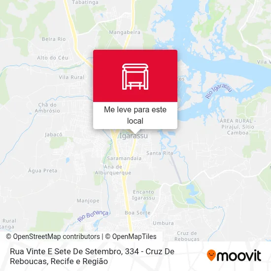 Rua Vinte E Sete De Setembro, 334 - Cruz De Reboucas mapa