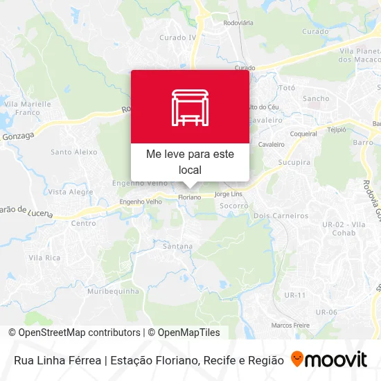 Rua Linha Férrea | Estação Floriano mapa