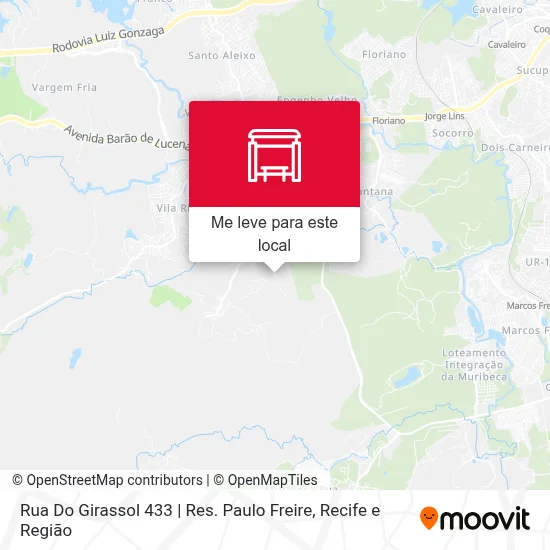 Rua Do Girassol 433 | Res. Paulo Freire mapa