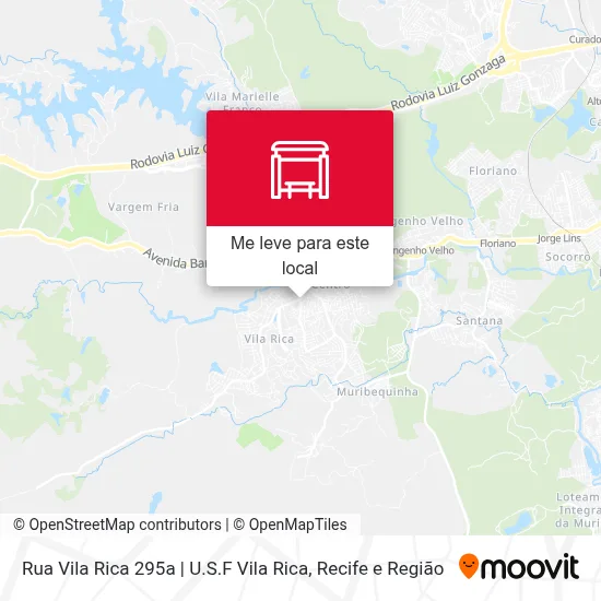Rua Vila Rica 295a | U.S.F Vila Rica mapa