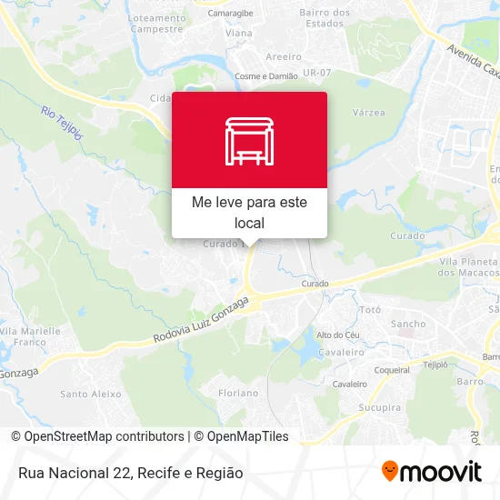 Rua Nacional 22 mapa