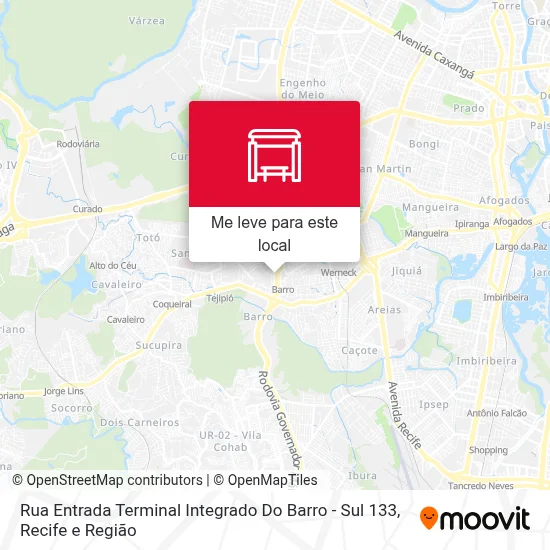Rua Entrada Terminal Integrado Do Barro - Sul 133 mapa