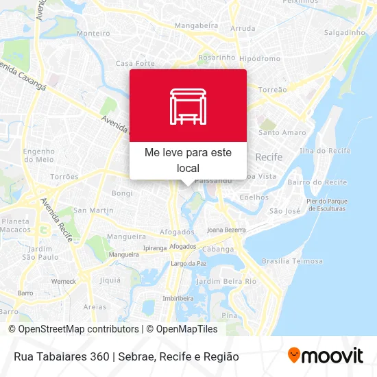 Rua Tabaiares 360 | Sebrae mapa