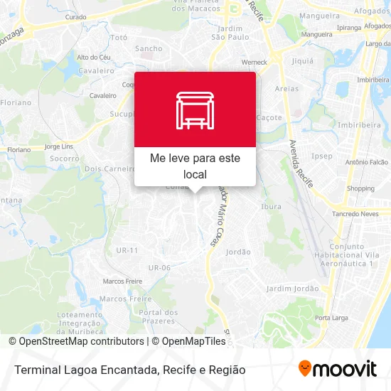 Terminal Lagoa Encantada mapa
