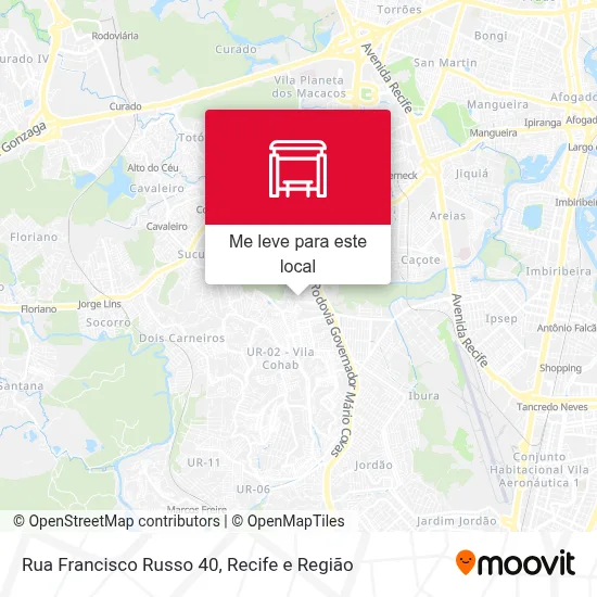 Rua Francisco Russo 40 mapa