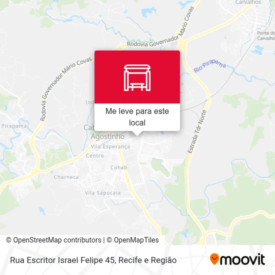 Rua Escritor Israel Felipe 45 mapa