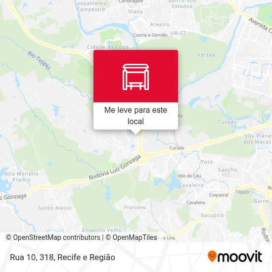 Rua 10, 318 mapa