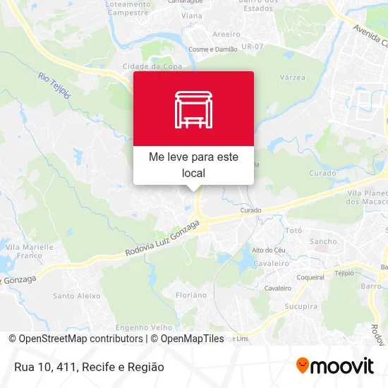 Rua 10, 411 mapa