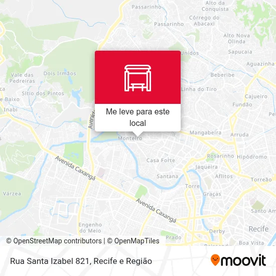Rua Santa Izabel 821 mapa
