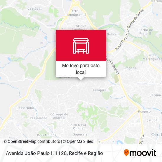 Avenida João Paulo II 1128 mapa