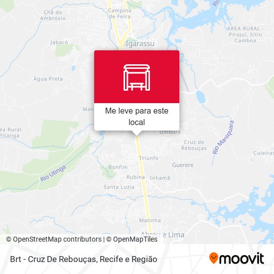 Brt - Cruz De Rebouças mapa