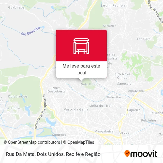 Rua Da Mata, Dois Unidos mapa