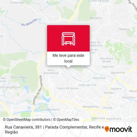 Rua Canavieira, 381 | Parada Complementar mapa