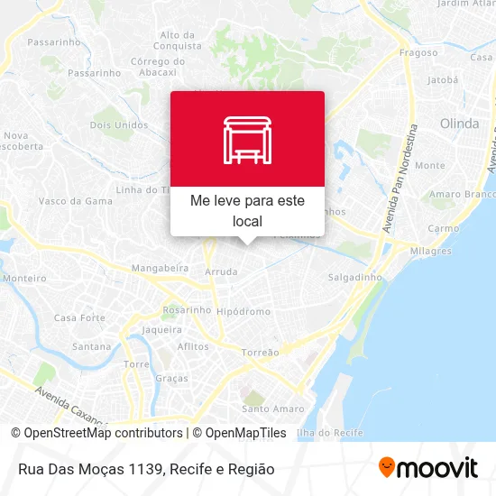 Rua Das Moças 1139 mapa