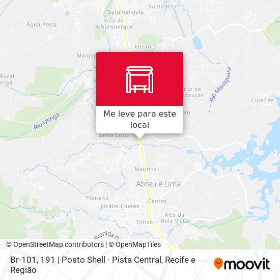 Br-101, 191 | Posto Shell - Pista Central mapa