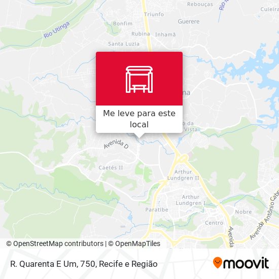 R. Quarenta E Um, 750 mapa