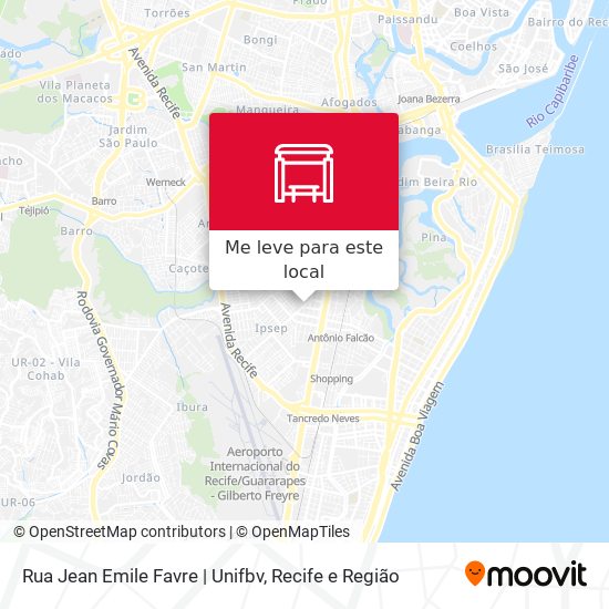 Rua Jean Emile Favre | Unifbv mapa