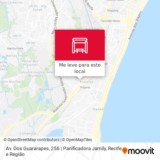 Av. Dos Guararapes, 256 | Panificadora Jamily mapa