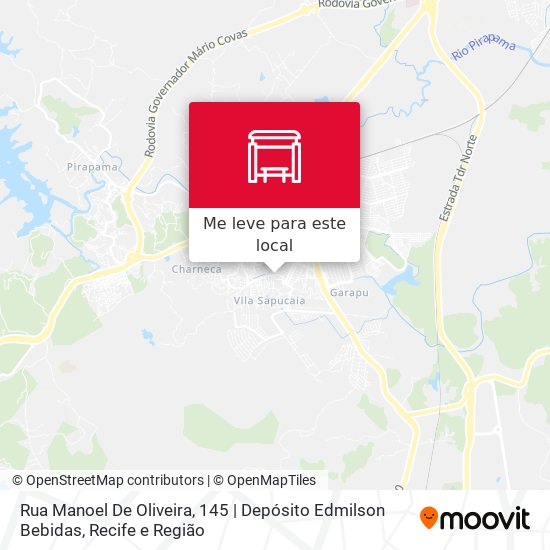Rua Manoel De Oliveira, 145 | Depósito Edmilson Bebidas mapa